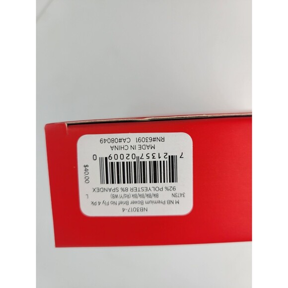 New Balance Men's 4 Pack Performance Premium Boxer Brief Size L 36-38" NIB - Picture 7 of 7
